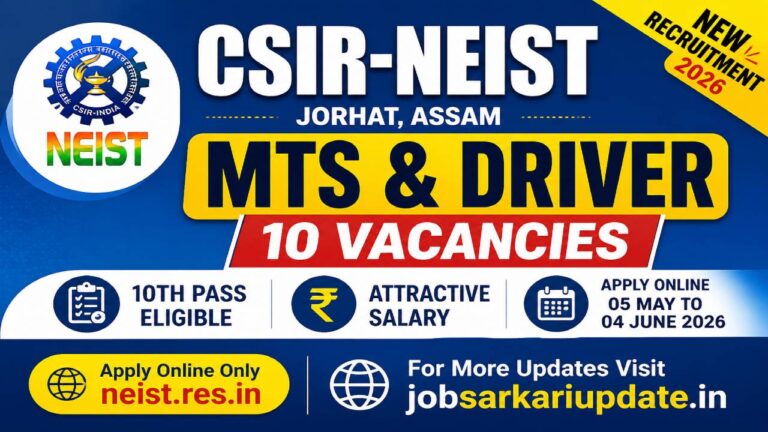 CSIR NEIST MTS Driver in-hand salary after deductions 2026