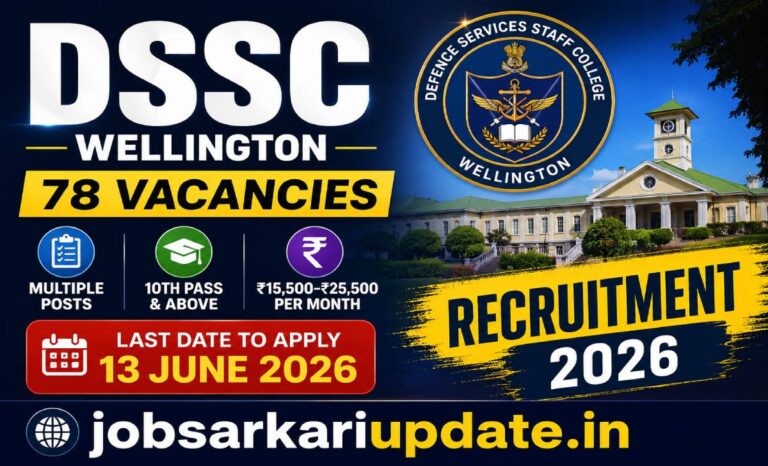 DSSC Wellington recruitment 2026 MTS LDC vacancy