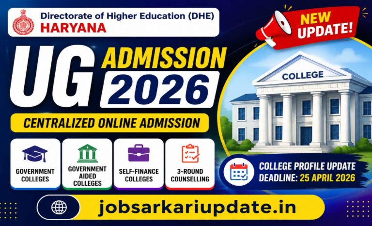 Haryana UG admission 2026 online application process
