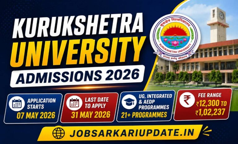 Kurukshetra University UG admission 2026 last date