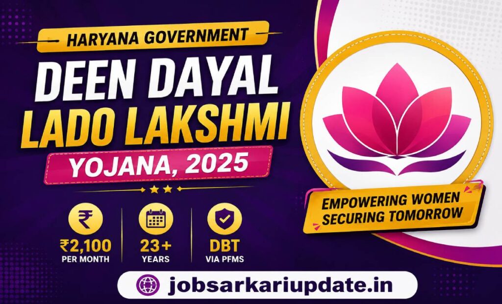 Lado Lakshmi Yojana 2025 eligibility and monthly benefit Haryana