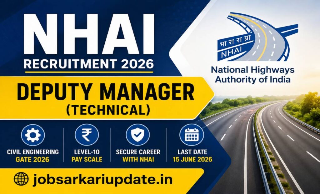 NHAI Deputy Manager Technical 2026 GATE Civil Engineering salary