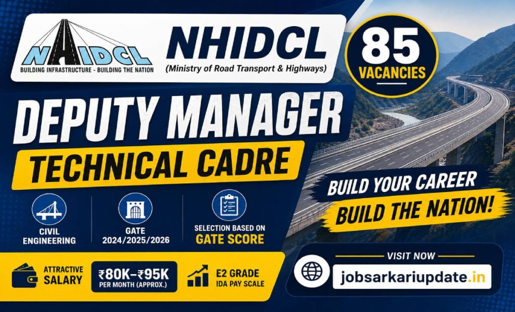 NHIDCL Deputy Manager Technical GATE salary in-hand 2026