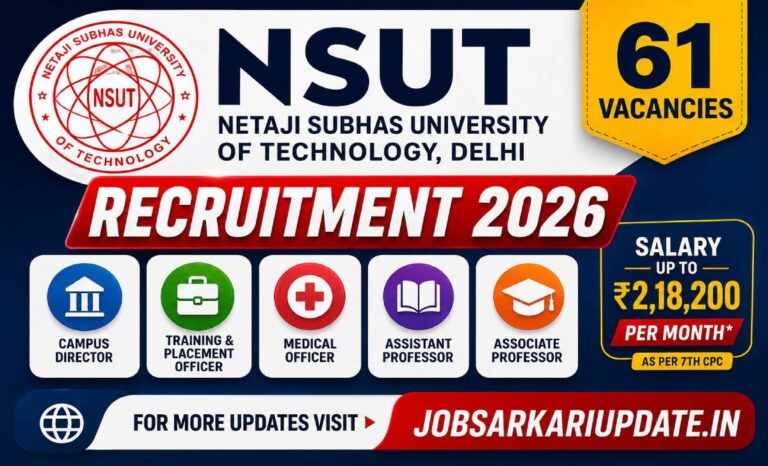 NSUT Assistant Professor NET exemption criteria 2026