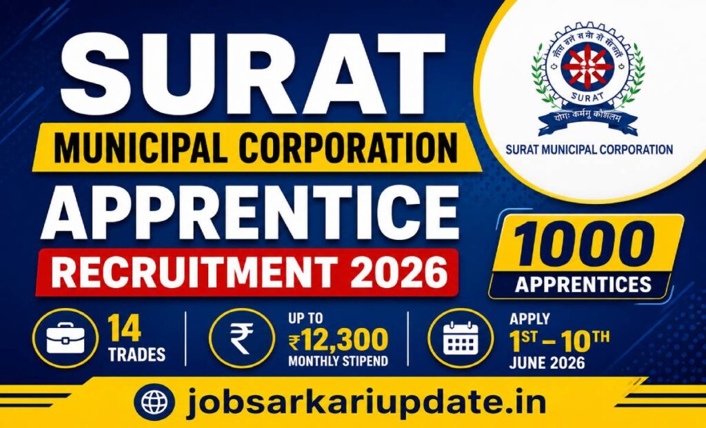 Surat Municipal Corporation apprentice 2026 stipend eligibility and trade-wise vacancy