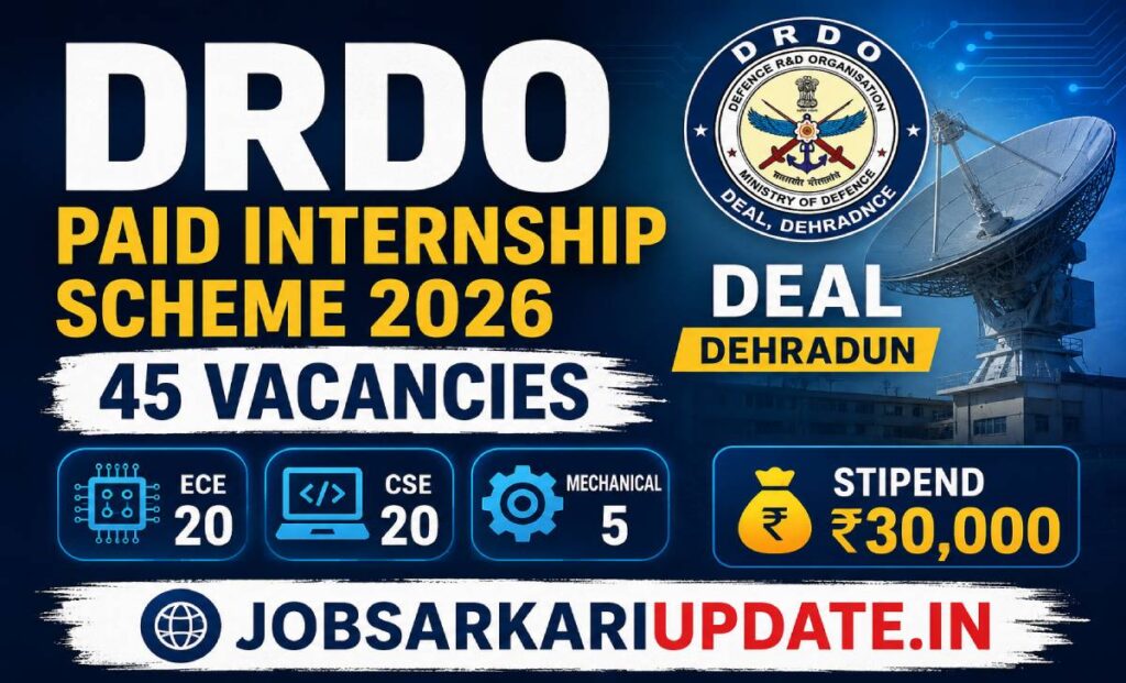 drdo paid internship application form offline 2026