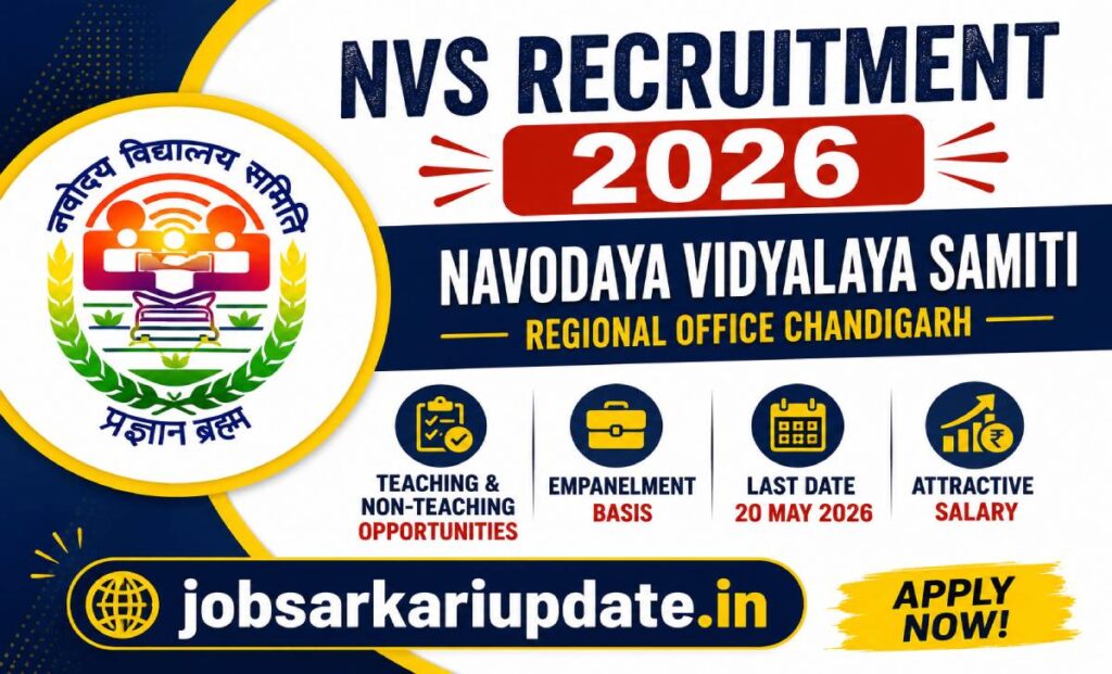 what is in-hand salary for NVS Chandigarh contractual teacher 2026