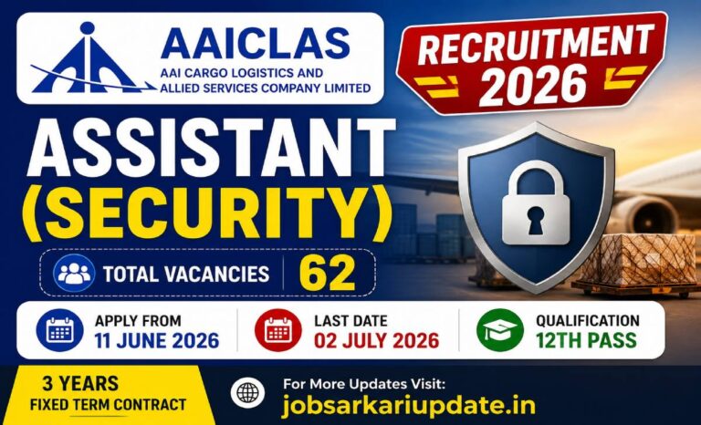 AAICLAS Assistant Security 2026 vacancy airport wise breakdown