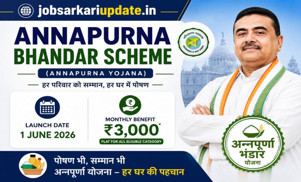 Annapurna Bhandar Scheme 2026 online apply West Bengal