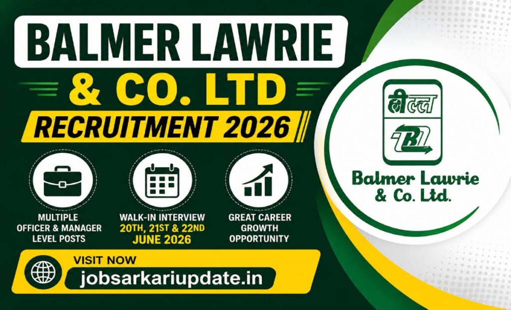 Balmer Lawrie Travel MICE walk-in interview 2026