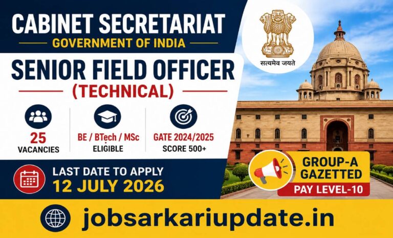 Cabinet Secretariat Senior Field Officer Technical 2026 GATE salary