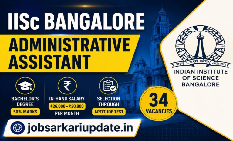 IISc Administrative Assistant 2026 in-hand salary