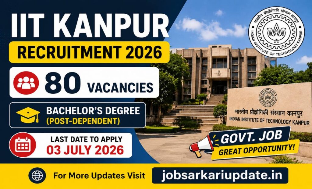 IIT Kanpur non-teaching recruitment 2026 in-hand salary