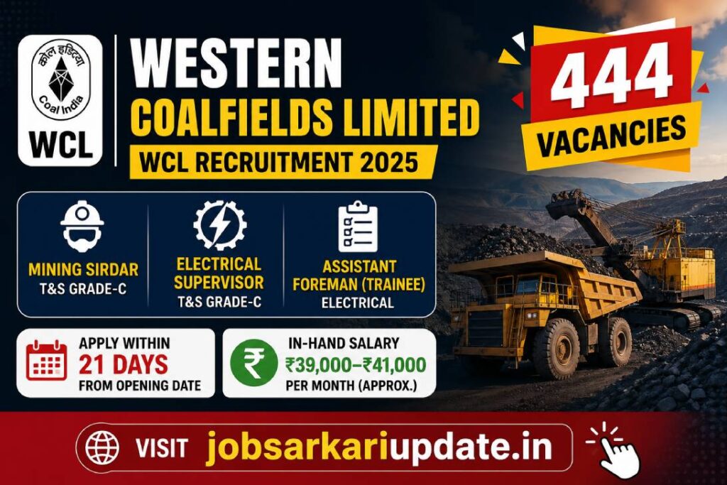 WCL Mining Sirdar in-hand salary 2026