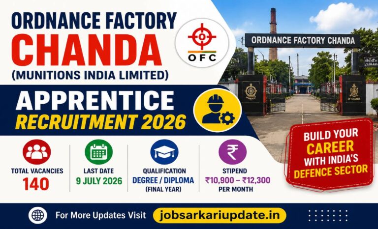 ordnance factory chanda apprentice recruitment 2026