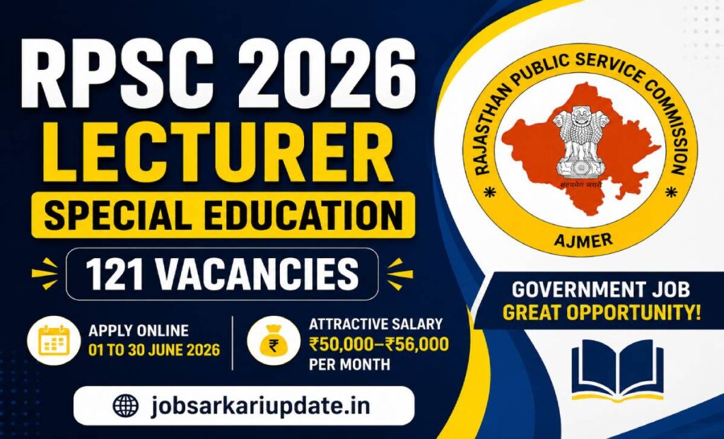 what is in-hand salary for RPSC Lecturer Special Education 2026