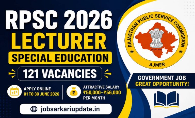 what is in-hand salary for RPSC Lecturer Special Education 2026