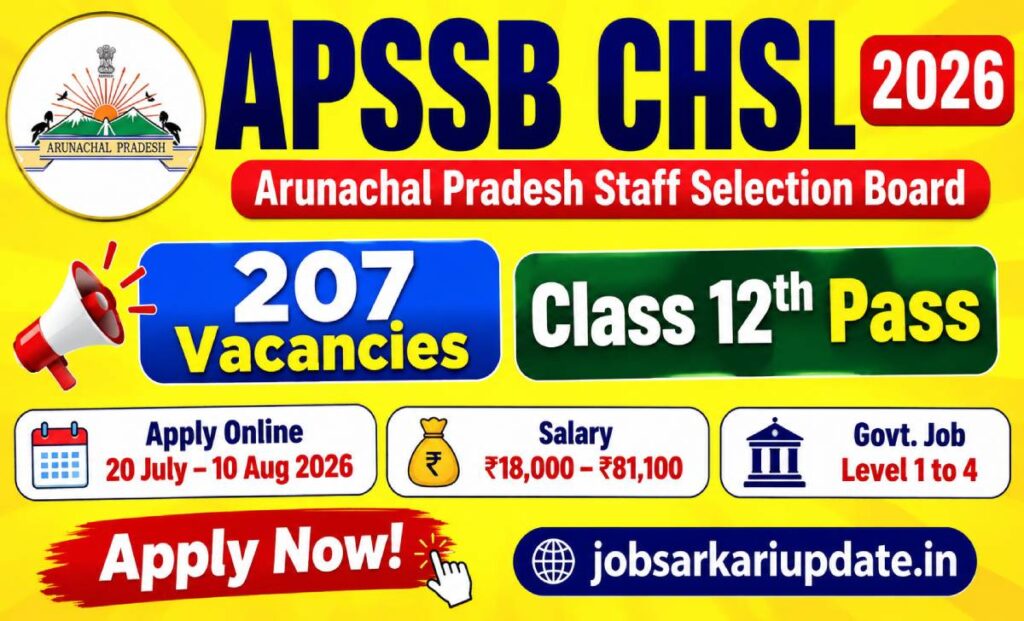APSSB CHSL Recruitment 2026 vacancy details