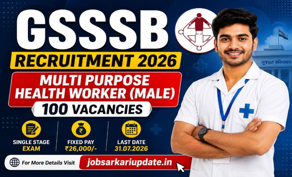 GSSSB Multi Purpose Health Worker fixed pay salary 2026