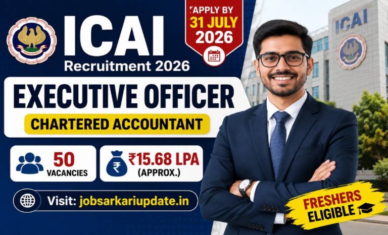 ICAI Executive Officer 2026 CA freshers eligibility salary