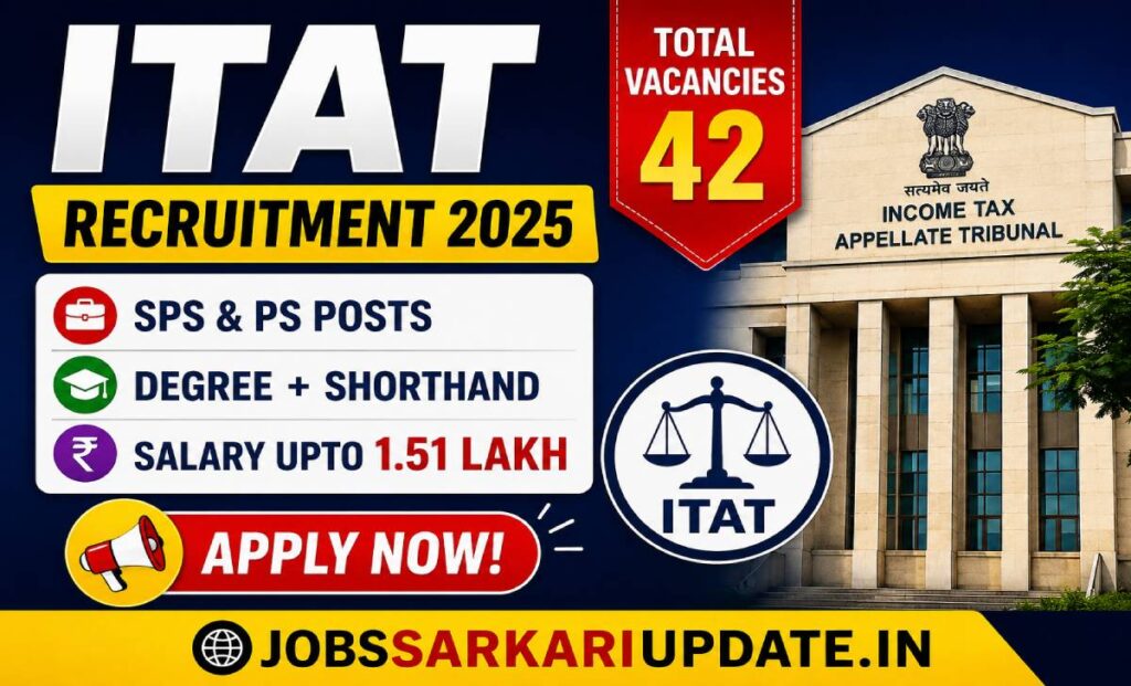 ITAT Private Secretary eligibility 120 wpm shorthand 2026