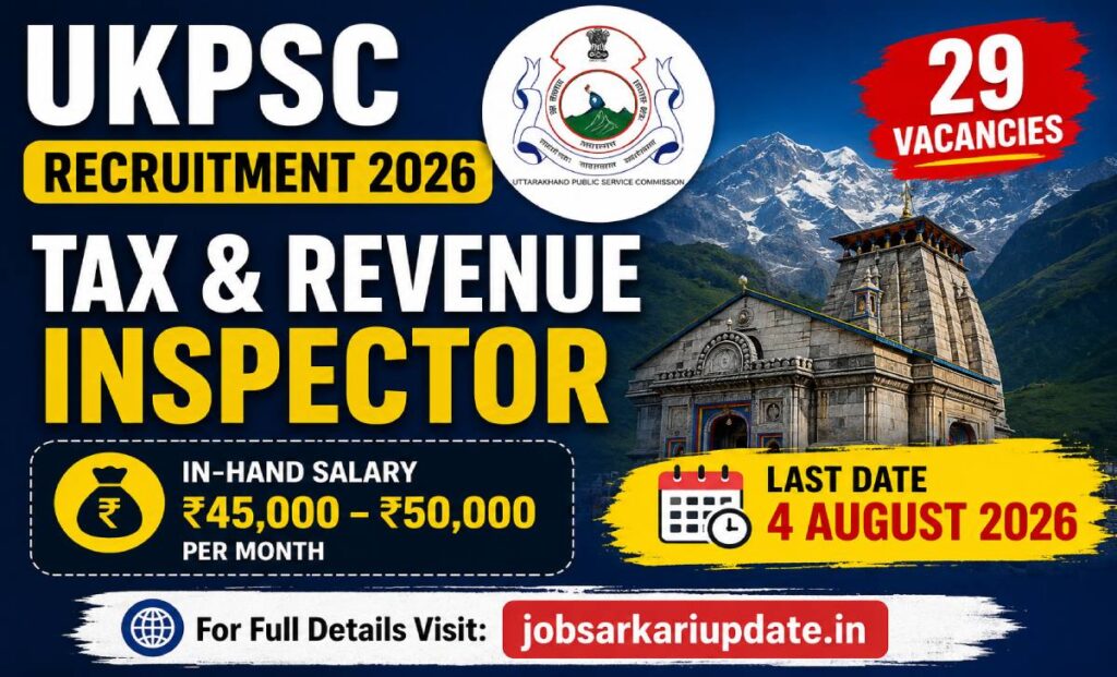 UKPSC Tax Revenue Inspector eligibility 2026