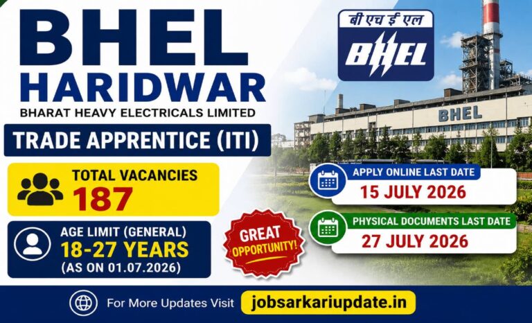 bhel haridwar trade apprentice 2026 eligibility