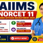how to apply for AIIMS NORCET 11 Nursing Officer Recruitment 2026