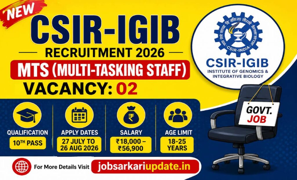 how to apply for CSIR IGIB MTS Recruitment 2026 online
