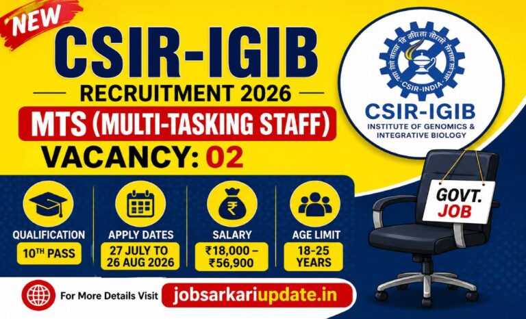 how to apply for CSIR IGIB MTS Recruitment 2026 online