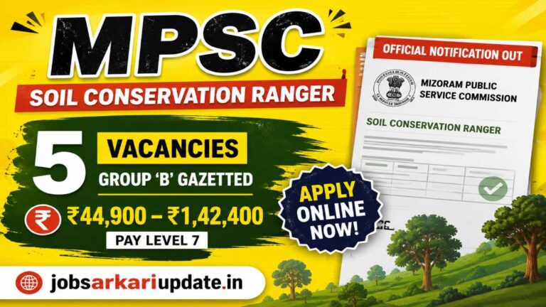 how to apply for Mizoram Soil Conservation Ranger 2026