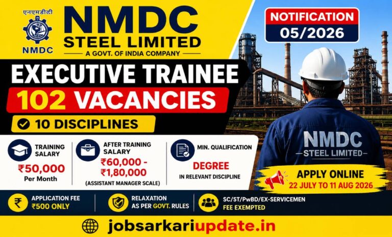 how to apply for NMDC Executive Trainee Recruitment 2026 online