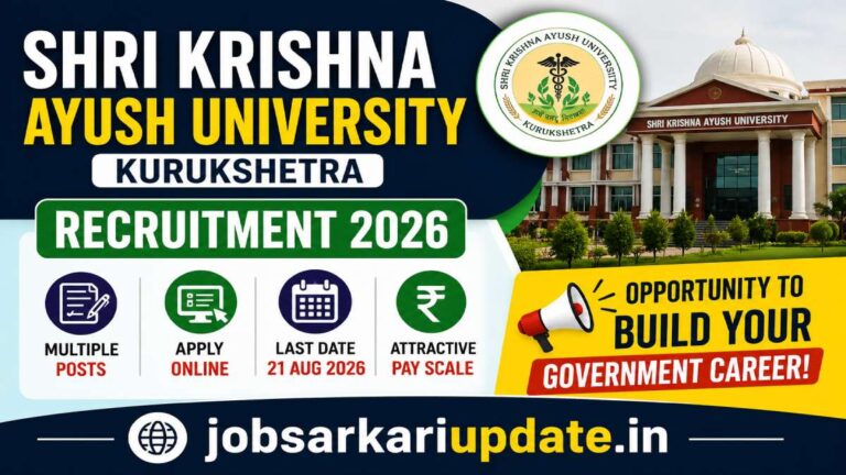 how to apply for Shri Krishna AYUSH University Clerk 2026