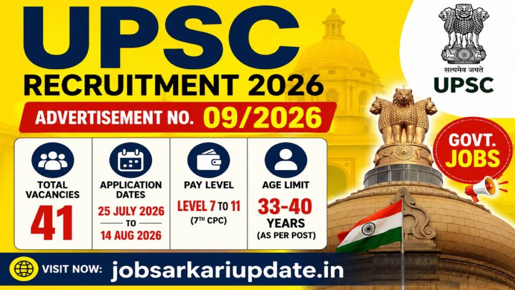 how to apply for UPSC recruitment 2026 online