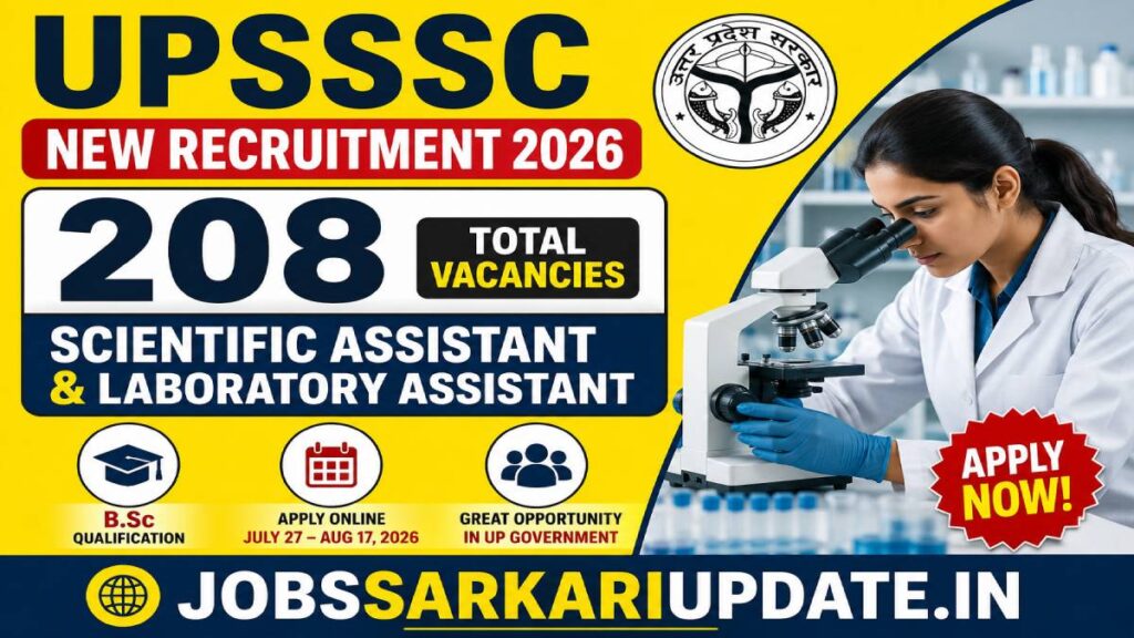 how to apply for UPSSSC FSL Scientific Assistant Recruitment 2026