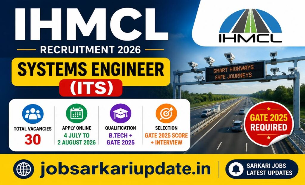 ihmcl systems engineer recruitment 2026 gate score eligibility