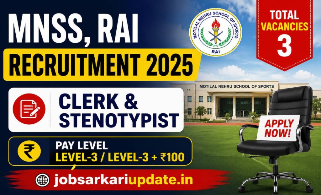 mnss rai clerk vacancy 2026