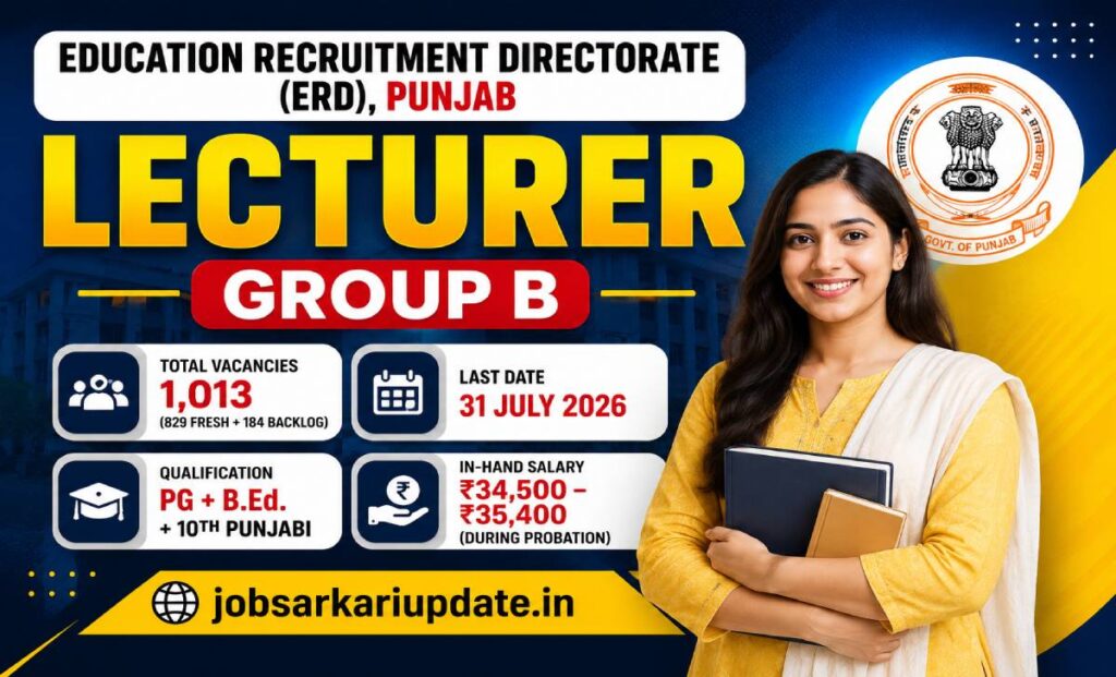 punjab erd lecturer in-hand salary 2026