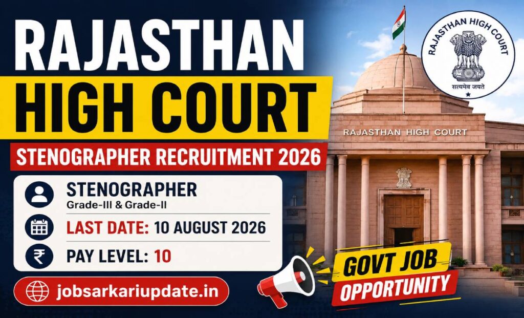 what is salary for Rajasthan HC Stenographer 2026