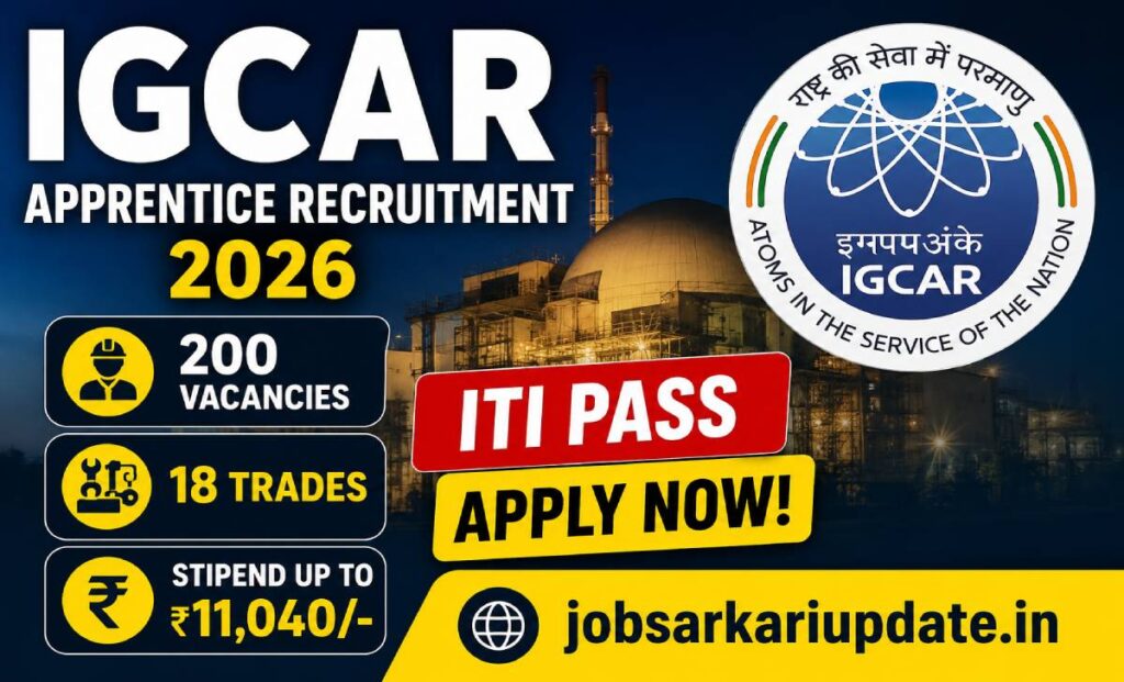 what is stipend for IGCAR Apprentice 2026