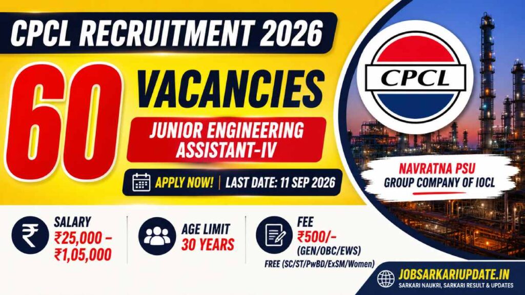 how to apply for CPCL Non-Executive Recruitment 2026