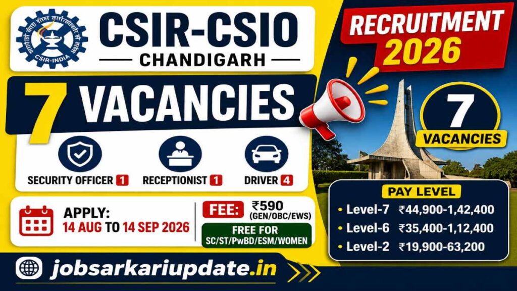 how to apply for CSIR CSIO Recruitment 2026