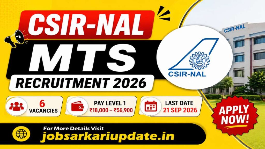 how to apply for CSIR NAL MTS Recruitment 2026