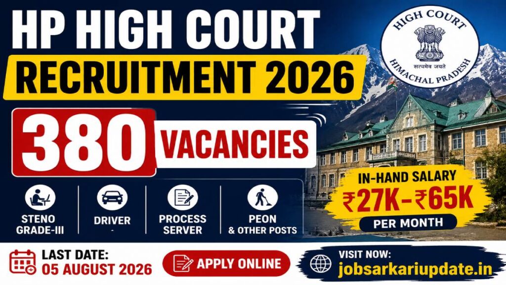 how to apply for HP High Court recruitment 2026