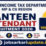 how to apply for Income Tax Canteen Attendant 2026