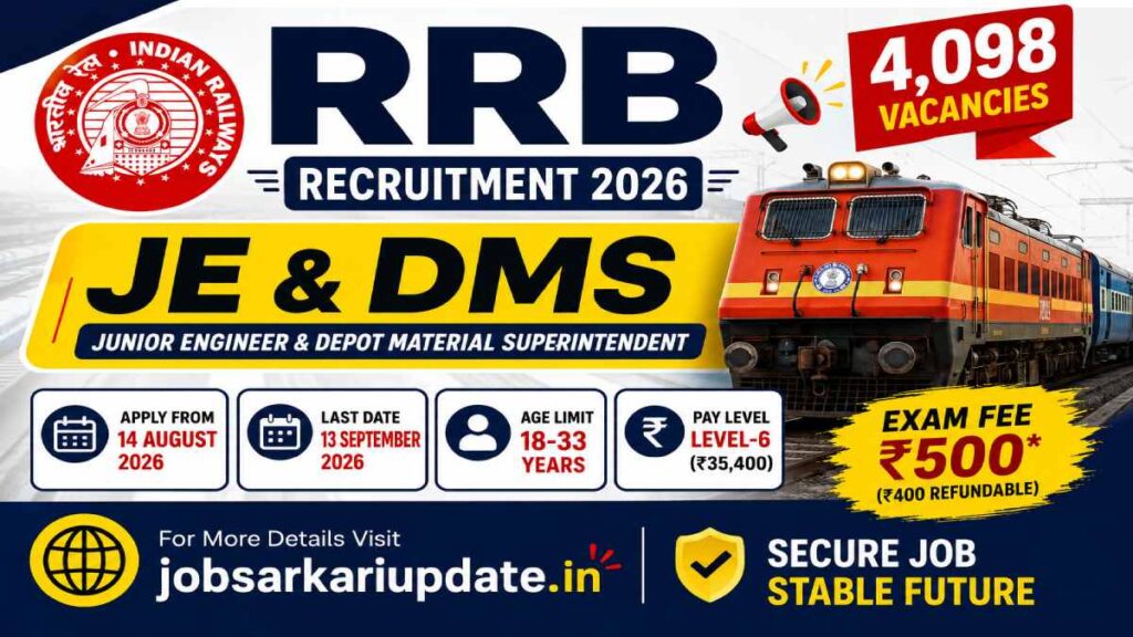 how to apply for RRB Junior Engineer Recruitment 2026
