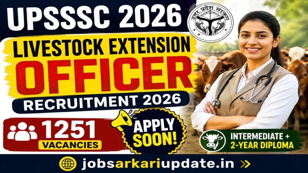 how to apply for UPSSSC livestock extension officer 2026