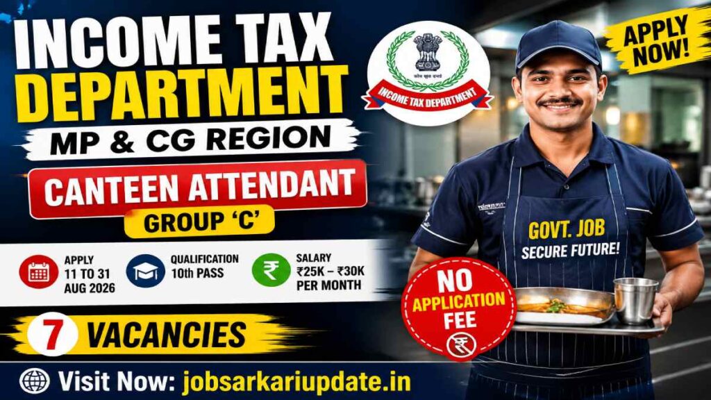 how to apply for income tax canteen attendant 2026