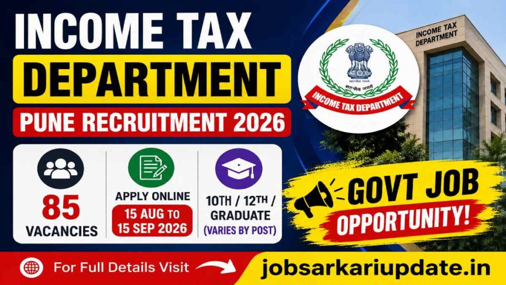 how to apply for income tax pune sports quota recruitment 2026