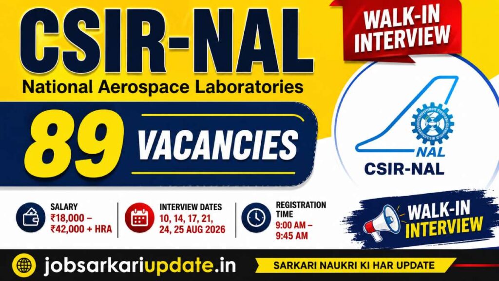 how to attend CSIR NAL walk-in interview 2026